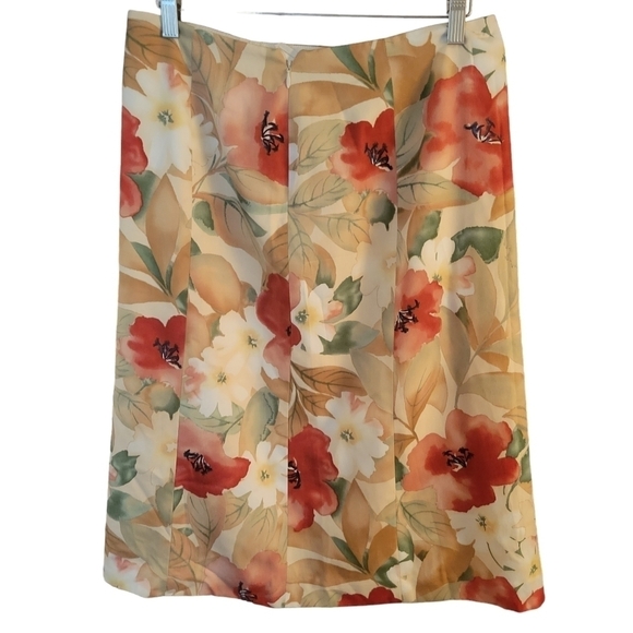 Talbots Floral Skirt Size 10 - Picture 1 of 3